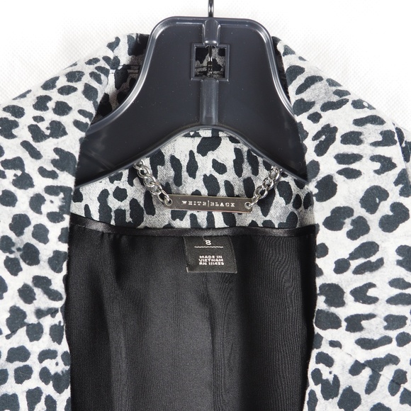 White House Black Market Blazer Leopard Print Sz 8 - Picture 4 of 8
